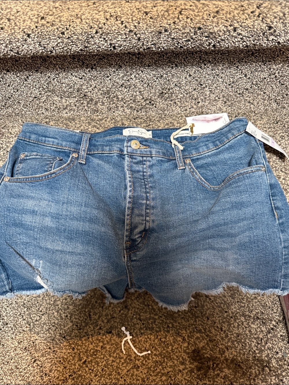 Jessica Simpson Blue Distressed Denim Cutoff Shorts